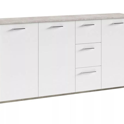 UNICORN Sideboard wall unit modern white gray Width 153 cm Depth 35 cm Height 83 cm