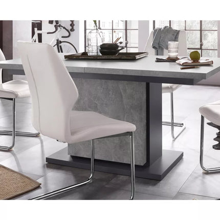UNICORN Dining table color gray Width 140 cm Depth 90 cm Height 75 cm