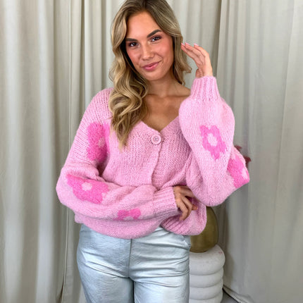 UNICORN Women's knitted cardigan light pink m
