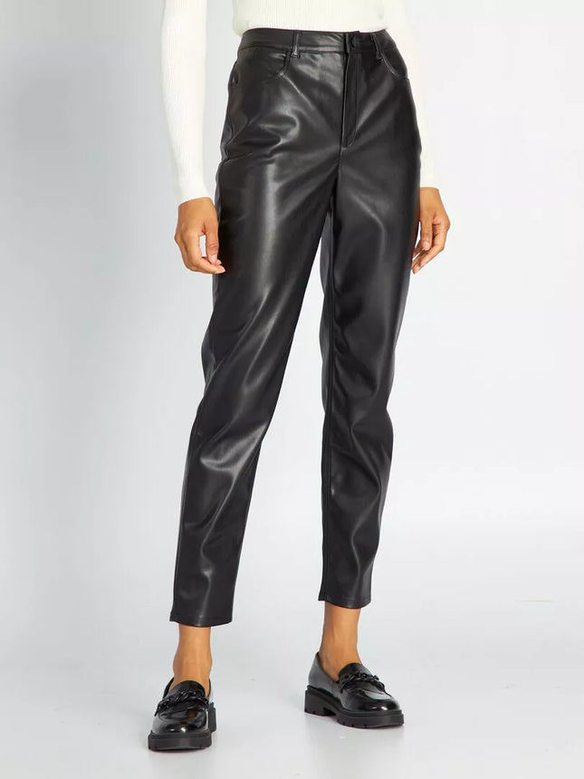 UNICORN Women's trousers black leather look xs s m l xl