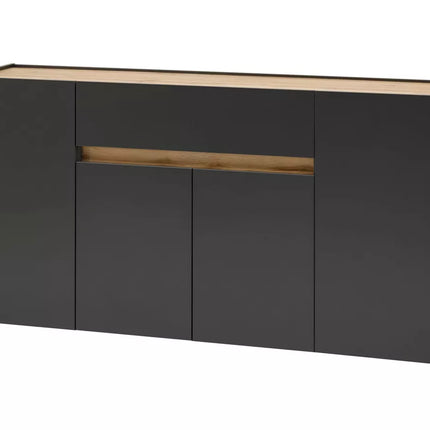 UNICORN Sideboard wall unit modern white anthracite gray Width 170 cm Depth 40 cm Height 84 cm