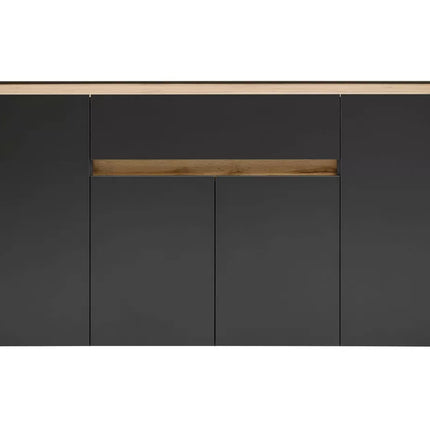 UNICORN Sideboard wall unit modern white anthracite gray Width 170 cm Depth 40 cm Height 84 cm
