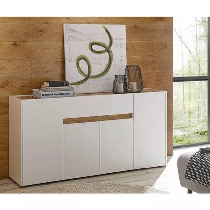 UNICORN Sideboard wall unit modern white anthracite gray Width 170 cm Depth 40 cm Height 84 cm