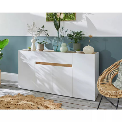 UNICORN Sideboard wall unit modern white anthracite gray Width 170 cm Depth 40 cm Height 84 cm
