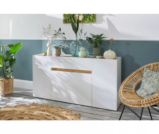 UNICORN Sideboard wall unit modern white anthracite gray Width 170 cm Depth 40 cm Height 84 cm