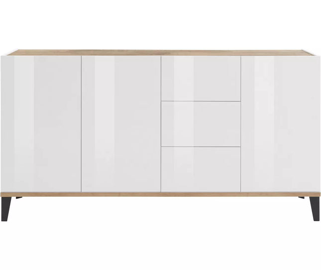 UNICORN Sideboard wall unit modern high-gloss white Width 160 cm Depth 40 cm Height 82 cm