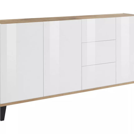 UNICORN Sideboard wall unit modern high-gloss white Width 160 cm Depth 40 cm Height 82 cm