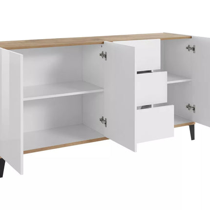 UNICORN Sideboard wall unit modern high-gloss white Width 160 cm Depth 40 cm Height 82 cm