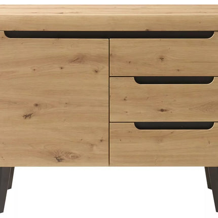 UNICORN Sideboard wall unit modern light brown wood look Width 107 cm Depth 40 cm Height 87 cm