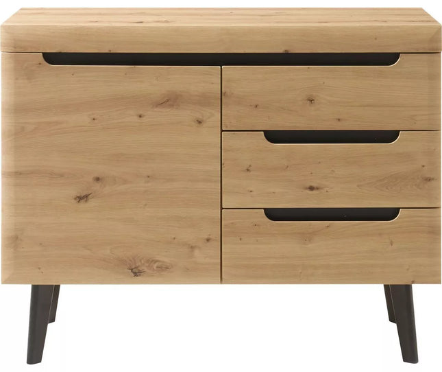 UNICORN Sideboard wall unit modern light brown wood look Width 107 cm Depth 40 cm Height 87 cm