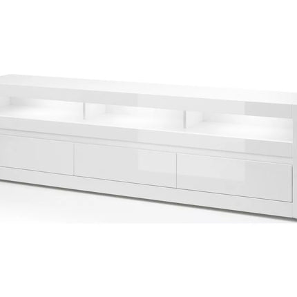 UNICORN TV furniture wall unit modern high-gloss white Width 217 cm