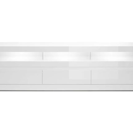 UNICORN TV furniture wall unit modern high-gloss white Width 217 cm
