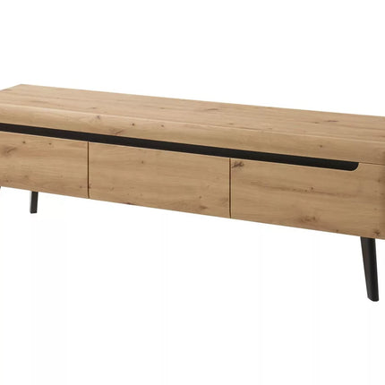 UNICORN TV furniture wall unit brown black Width 160 cm Depth 40 cm Height 50 cm