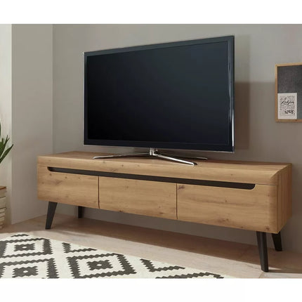 UNICORN TV furniture wall unit brown black Width 160 cm Depth 40 cm Height 50 cm