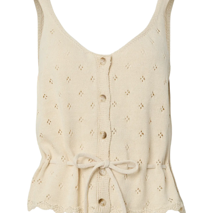 Puka knit top birch
