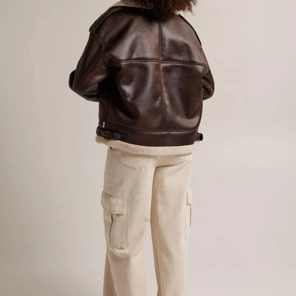 UNICORN Women's leather jacket dark brown xs s m l xl