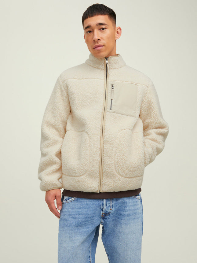 UNICORN men's jacket with a woolly high collar white black xs s m l xl xxl