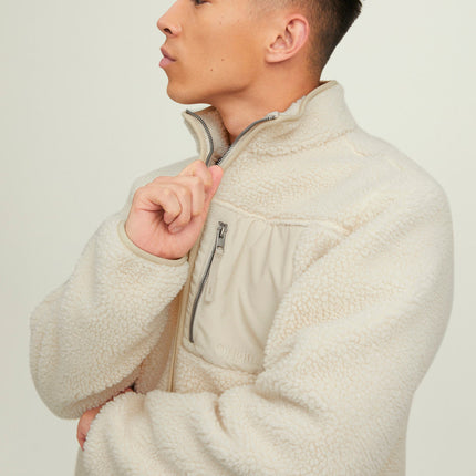 UNICORN men's jacket with a woolly high collar white black xs s m l xl xxl