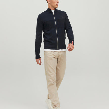 UNICORN men's knitted turtleneck sweater hoodie with high collar beige navy blue xs s m l xl xxl