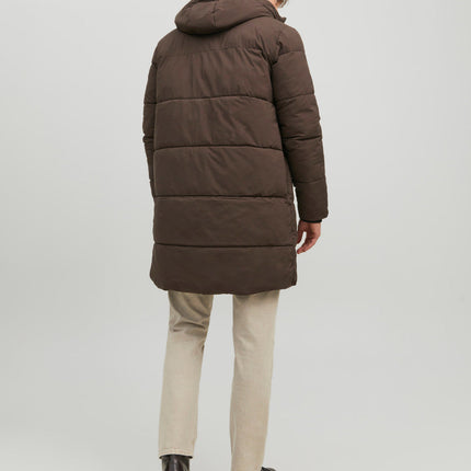UNICORN men's long winter coat with hood dark brown xs s m l xl xxl