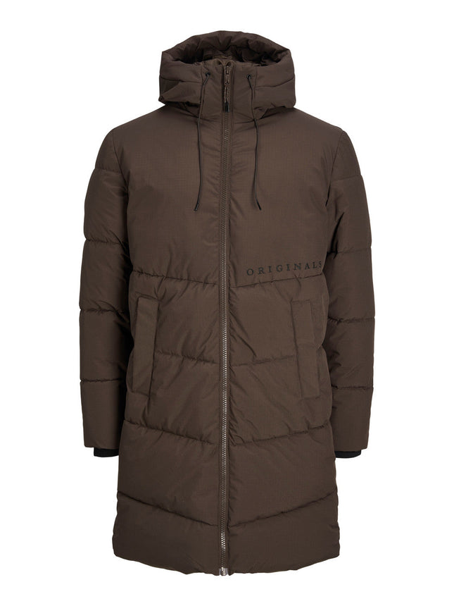 UNICORN men's long winter coat with hood dark brown xs s m l xl xxl