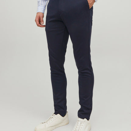 UNICORN men's long trousers, smart trousers, chino, slim fit, navy blue, s, m, l, xl, xxl
