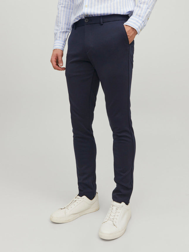 UNICORN men's long trousers, smart trousers, chino, slim fit, navy blue, s, m, l, xl, xxl
