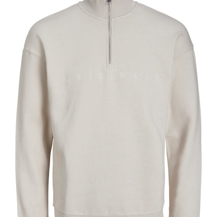 UNICORN men's sweater hoodie with high collar and zipper black light gray beige xs s m l xl xxl