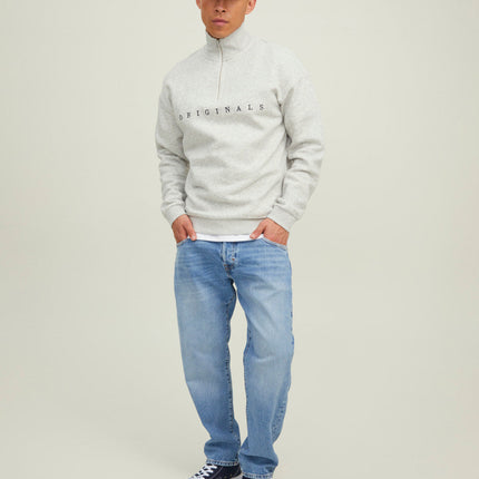 UNICORN men's sweater hoodie with high collar and zipper black light gray beige xs s m l xl xxl