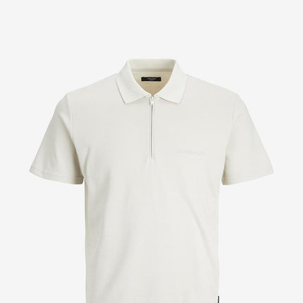 UNICORN Men's polo shirt with zip collar beige L xl
