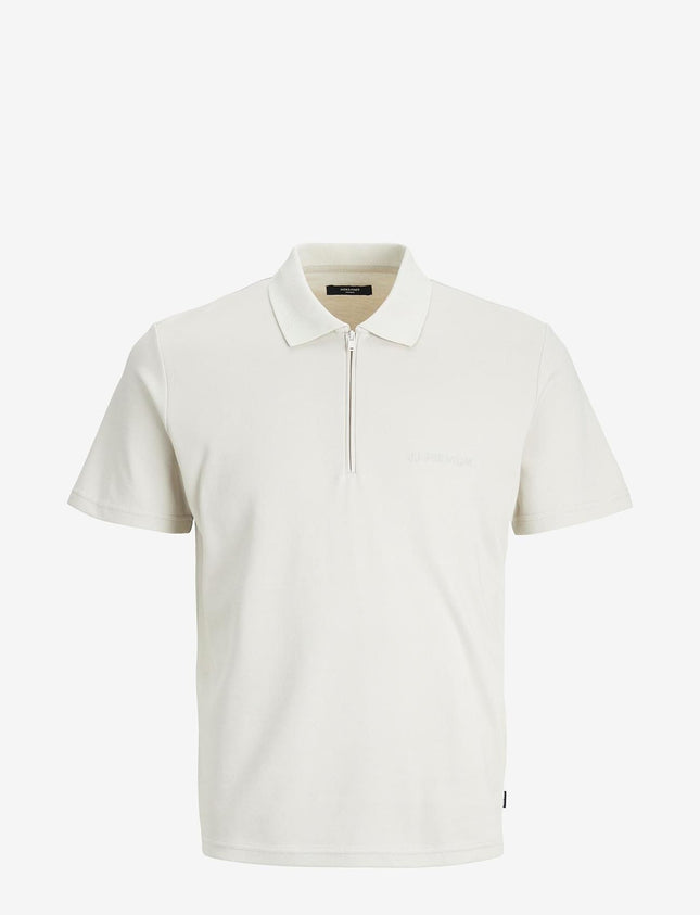UNICORN Men's polo shirt with zip collar beige L xl