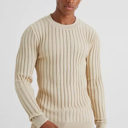 UNICORN Men's ribbed sweater beige xs s m l xl