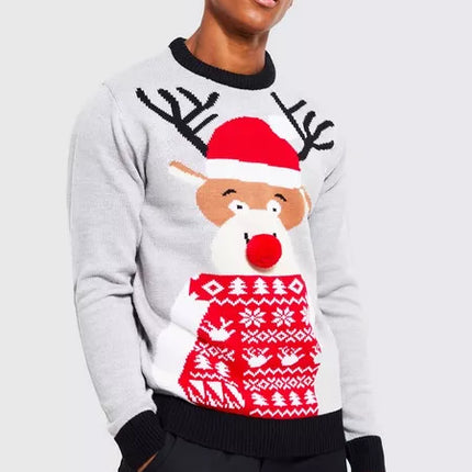 UNICORN Men's sweater Christmas pattern white xs s m l xl