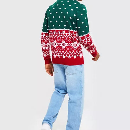 UNICORN Men's sweater Christmas pattern dark green red xs s m l xl