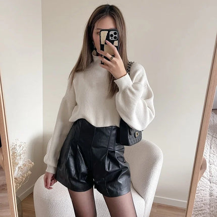 UNICORN Women's leather shorts black xs s m l