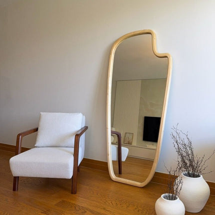 Lene – Organische Houten Spiegel 180x80 cm