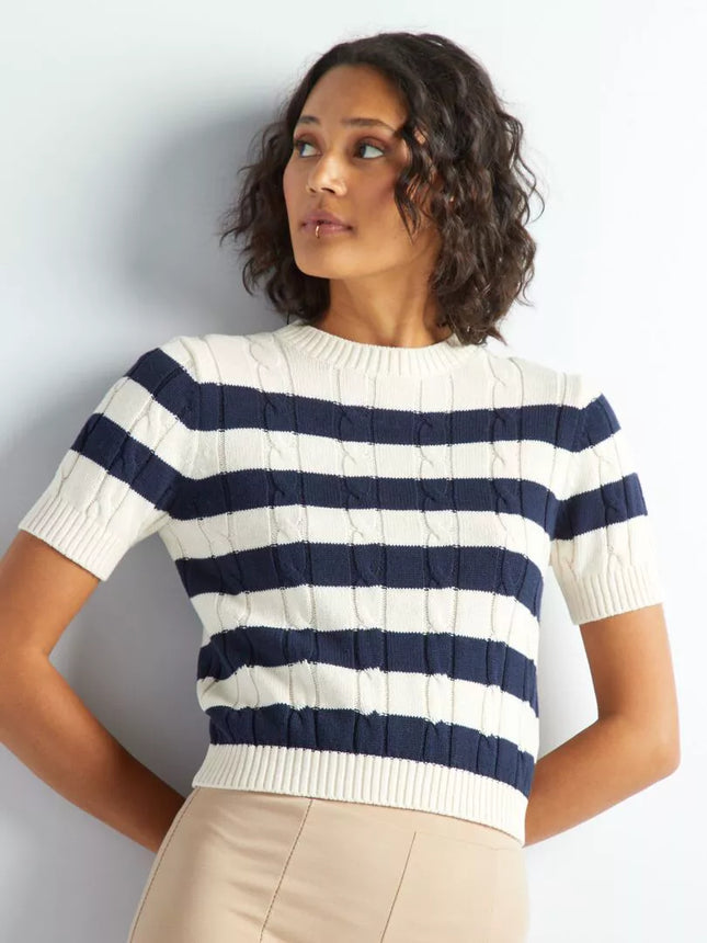 UNICORN Women's striped sweater blue beige xxs xs s m