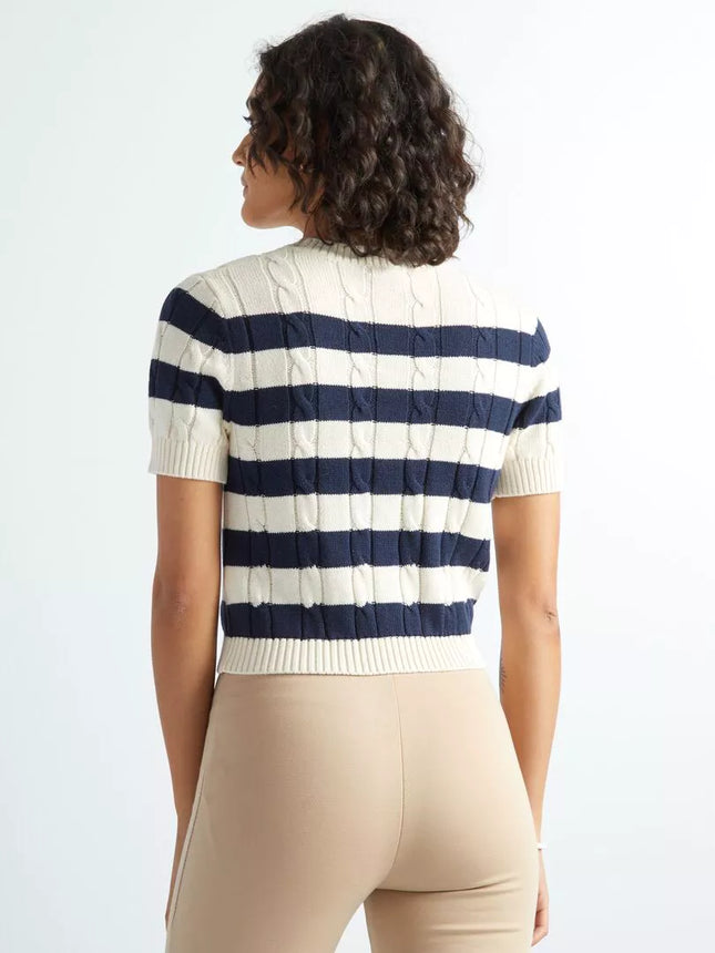 UNICORN Women's striped sweater blue beige xxs xs s m