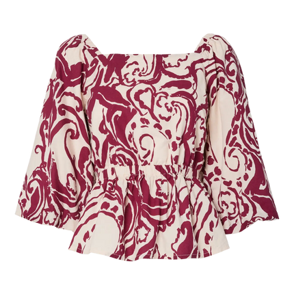 YAS Fleur pristine blouse