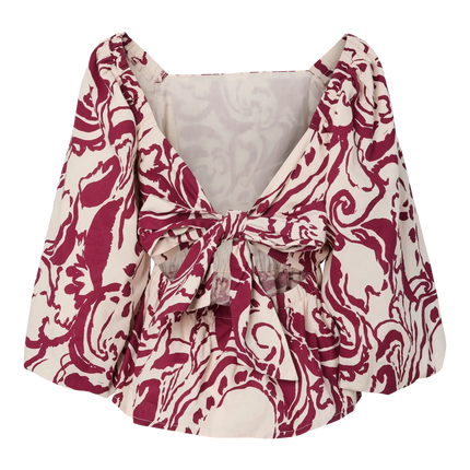 YAS Fleur pristine blouse
