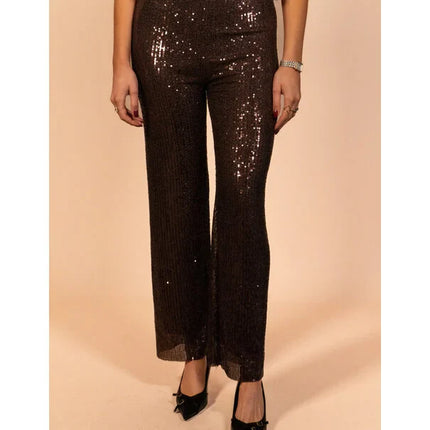 UNICORN Women's pants sequins brown one size