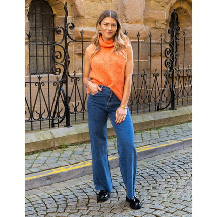 UNICORN Women's jeans wide leg dark denim XS S M L XL