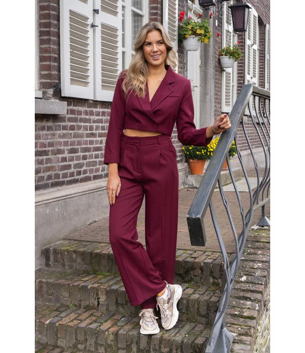 UNICORN Women's trousers burgundy red s m l