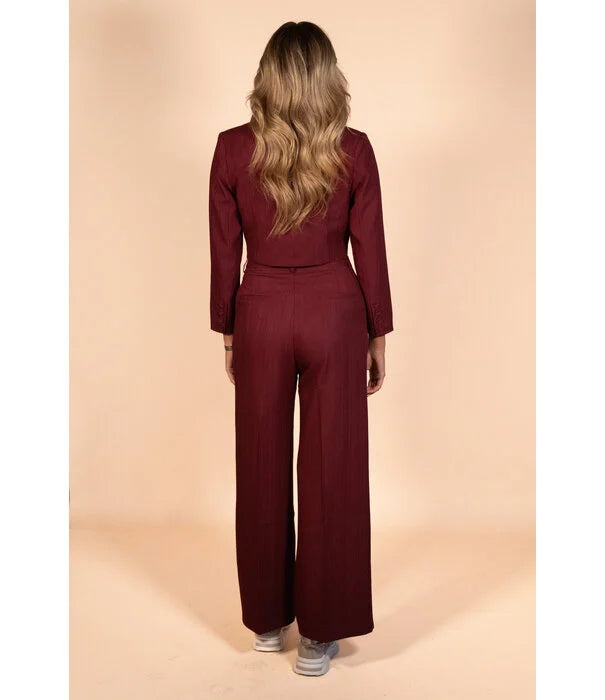 UNICORN Women's trousers burgundy red s m l