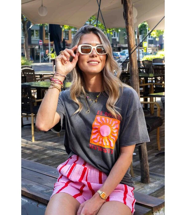 UNICORN Women's Top T-shirt gray/orange XS S M L XL
