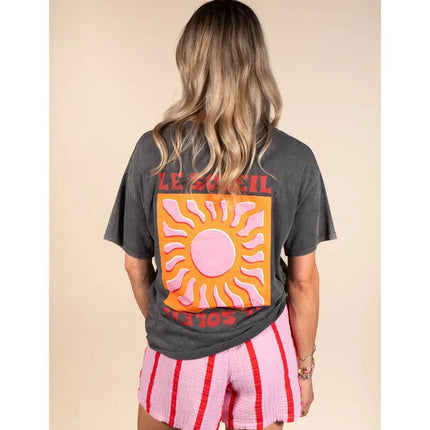 UNICORN Women's Top T-shirt gray/orange XS S M L XL