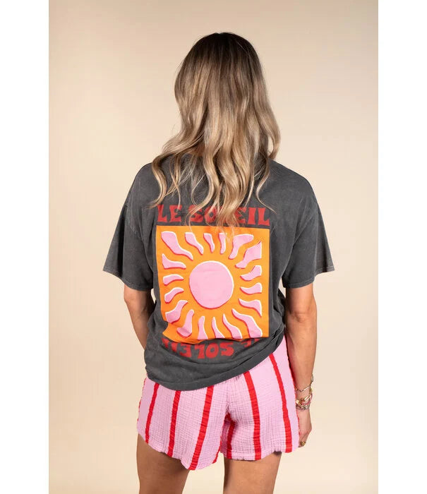 UNICORN Women's Top T-shirt gray/orange XS S M L XL