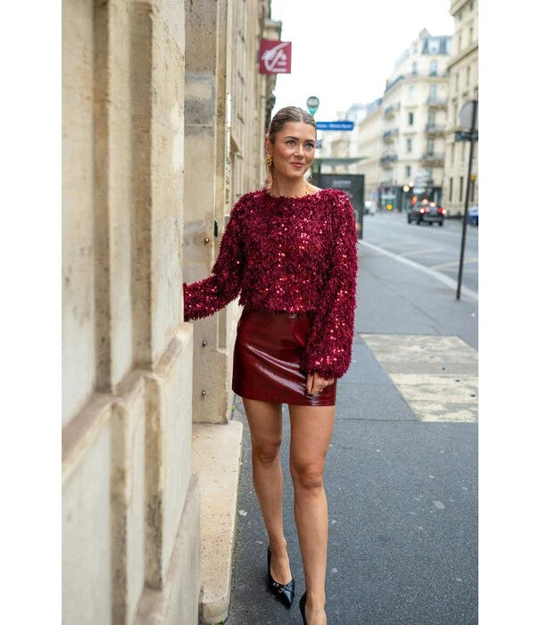 UNICORN Top burgundy red s m l