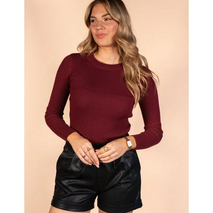 UNICORN Women's Shirt Top burgundy red s m l
