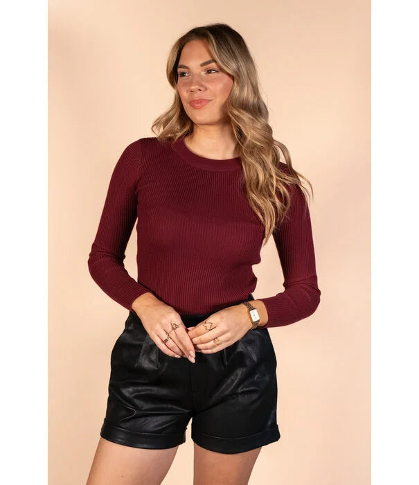 UNICORN Women's Shirt Top burgundy red s m l